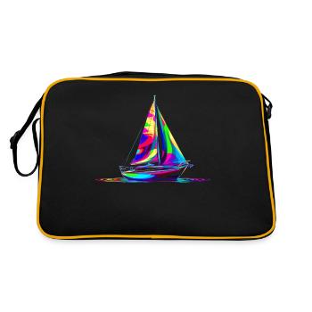 voilier voilier nautisme Popart - Sac Retro - noir/or - Dos