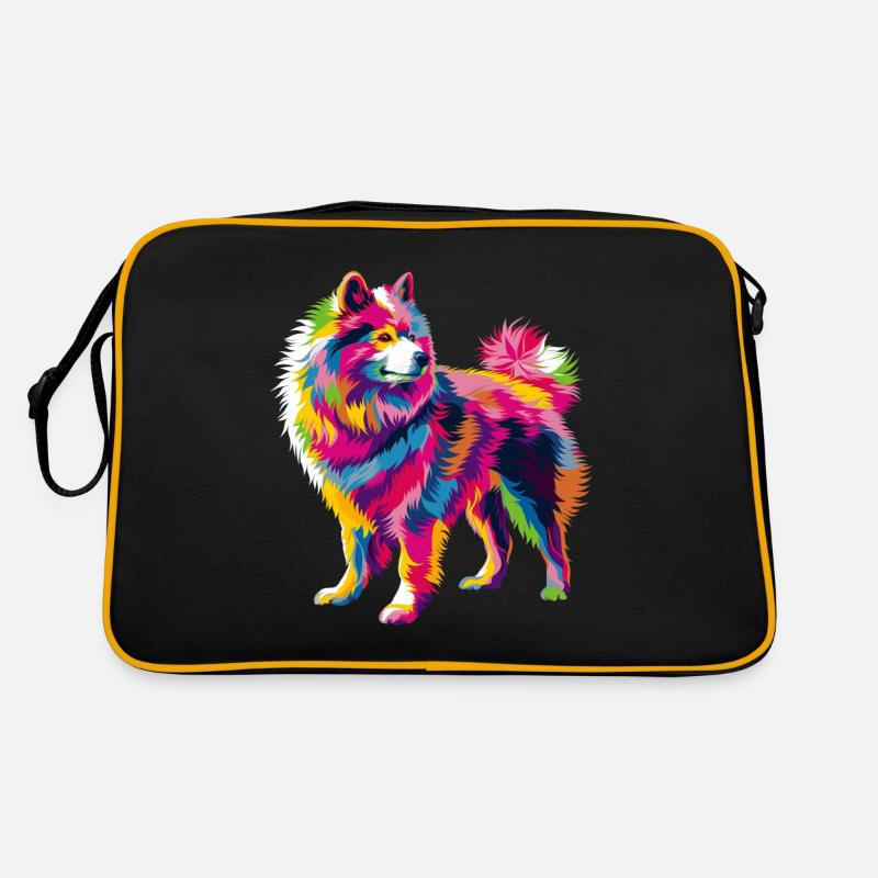 Samojeden Hund Popart Retro Tasche