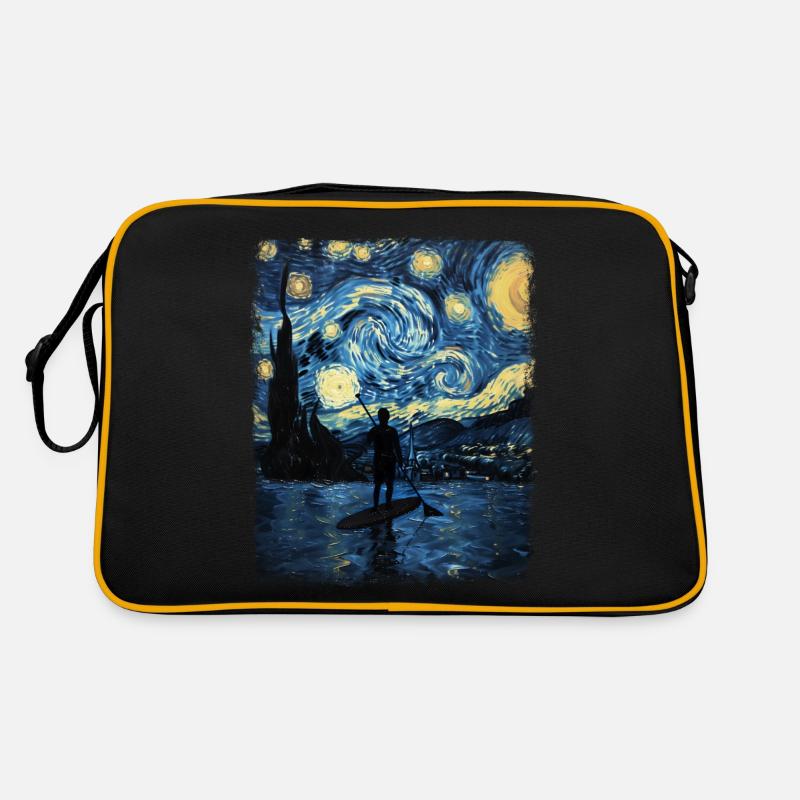 Stand Up Paddling SUP Paddle Board Sternennacht Ma Retro Tasche