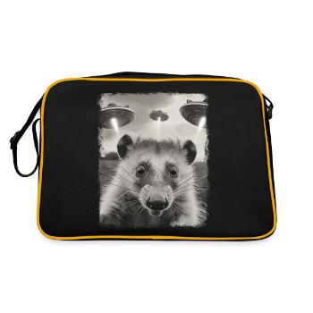 Opossum Opossum OVNI Alien Außerirdischer Selfie - Sac Retro - noir/or - Dos