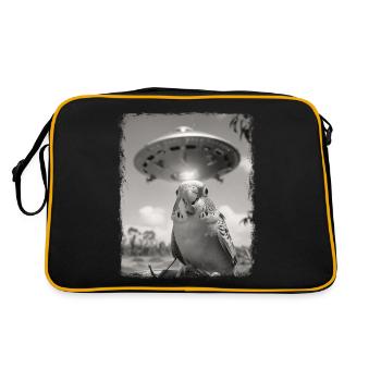 Perruche Budgie OVNI Alien Alien - Sac Retro - noir/or - Dos