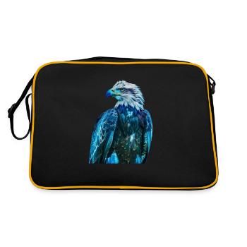 Eagle Motif Animal Animal Lover Bird Art Nature - Retro Bag - black/gold - Back