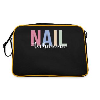 Nail Technician Nail Technician Beautician - Retro Bag - black/gold - Back
