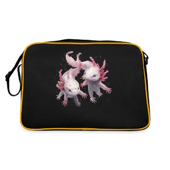 Axolotl Motif Tail Lurch Animal Lover Headphones - Retro Bag - black/gold - Back