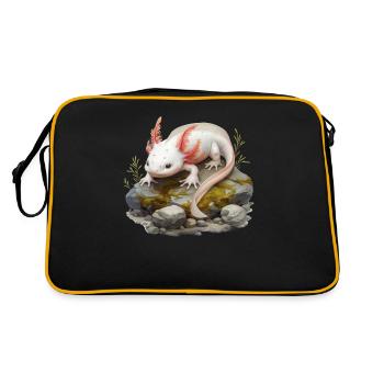 Axolotl Motif Tail Lurch Animal Lover Headphones - Retro Bag - black/gold - Back