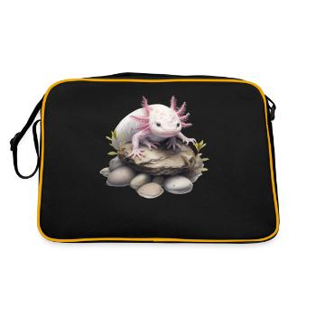 Axolotl Motif Tail Lurch Animal Lover Headphones - Retro Bag - black/gold - Back