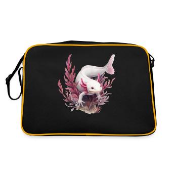 Axolotl Motif Tail Lurch Animal Lover Headphones - Retro Bag - black/gold - Back