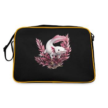 Axolotl Motif Tail Lurch Animal Lover Headphones - Retro Bag - black/gold - Back