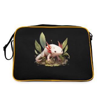 Axolotl Motif Tail Lurch Animal Lover Headphones - Retro Bag - black/gold - Back