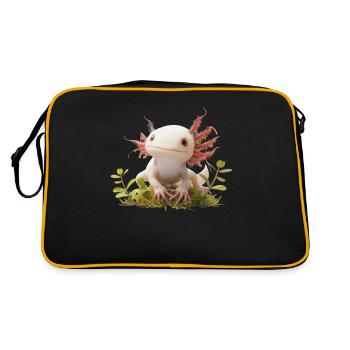 Axolotl Motif Tail Lurch Animal Lover Headphones - Retro Bag - black/gold - Back
