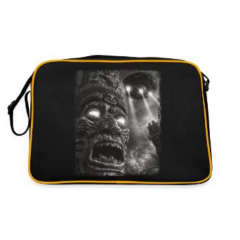 Tiki Luau Tiki Mask UFO Alien Alien Self - Retro Bag - black/gold - Back