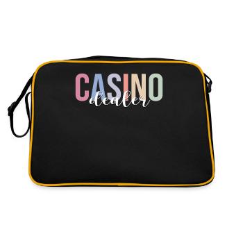Casino Croupier Poker Jeux d’argent - Sac Retro - noir/or - Dos