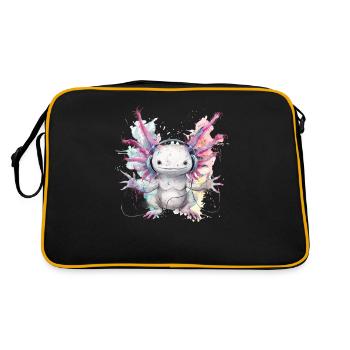 Axolotl Motif Tail Lurch Animal Lover Headphones - Retro Bag - black/gold - Back