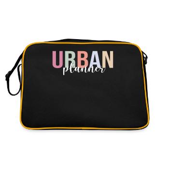 Stadtplaner Planung - Retro Tasche - Schwarz/Gold - Hinten