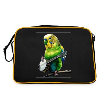 Budgie Budgie Perroquet Bluegrass Banj - Sac Retro - noir/or - Dos