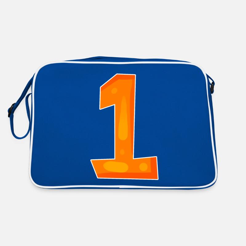 Zahl 1 Nummer Sieger Erster Gewinner Retro Tasche