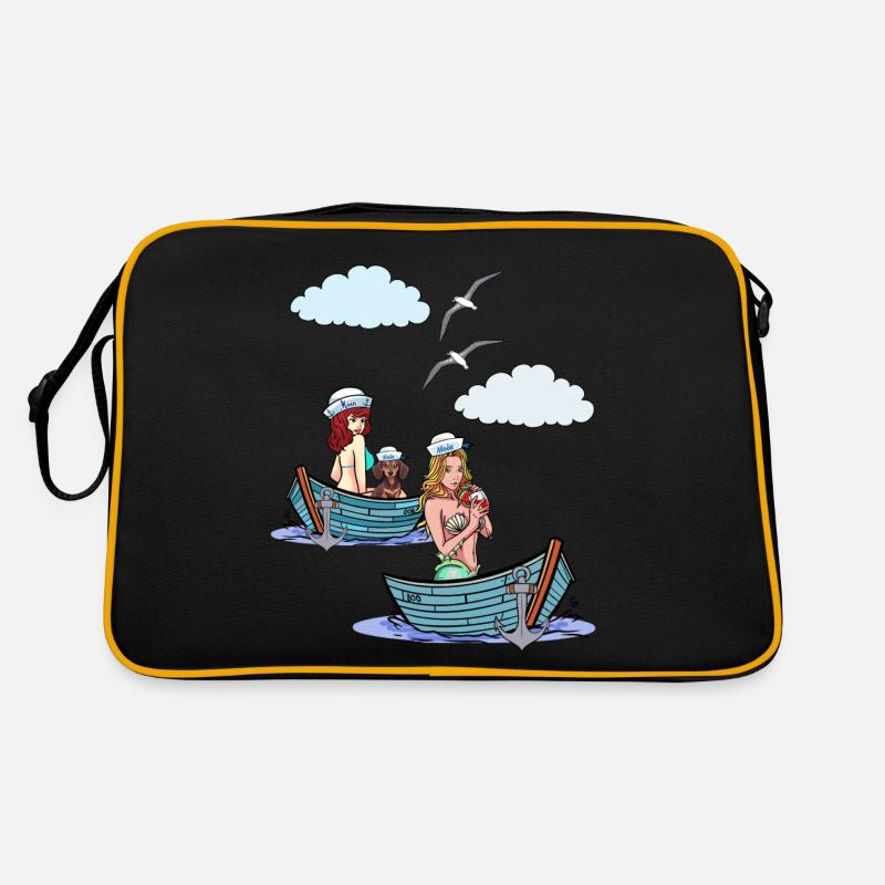 Seefahrt Boot Boote maritim Seemann Matrosen Retro Tasche
