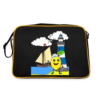 marin citron aigre marins marins marins - Sac Retro - noir/or - Dos