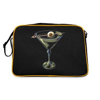 Weirdcore Aesthetic Eyeball Cocktail Strangeco - Retro Bag - black/gold - Back