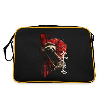 Funny Sloth Art Animal Sloth Wildlife Animals - Retro Bag - black/gold - Back