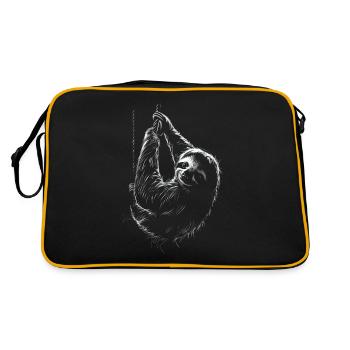 Funny Sloth Art Animal Sloth Wildlife Animals - Retro Bag - black/gold - Back