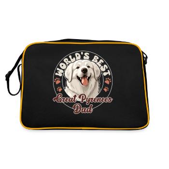 Pyrenean Mountain Dog Great Pyrenees Dad - Retro Bag - black/gold - Back