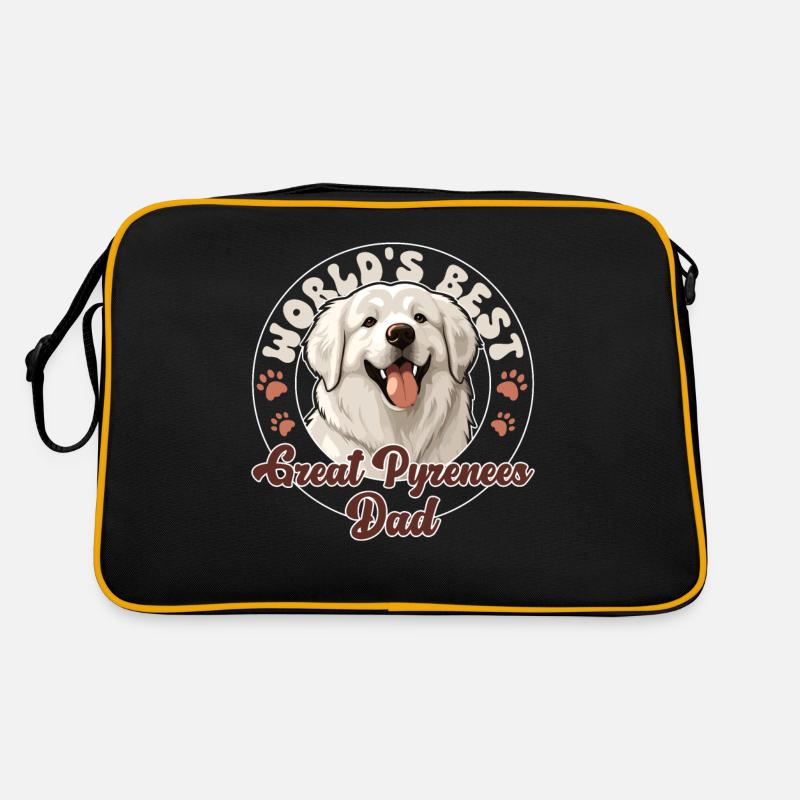 Pyrenean Mountain Dog Great Pyrenees Dad Retro Bag