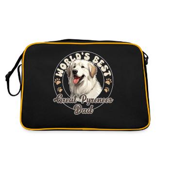 Pyrenean Mountain Dog Great Pyrenees Dad - Retro Bag - black/gold - Back