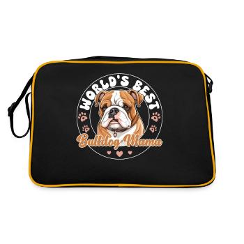 Bouledogue Chien Bouledogue Maman - Sac Retro - noir/or - Dos