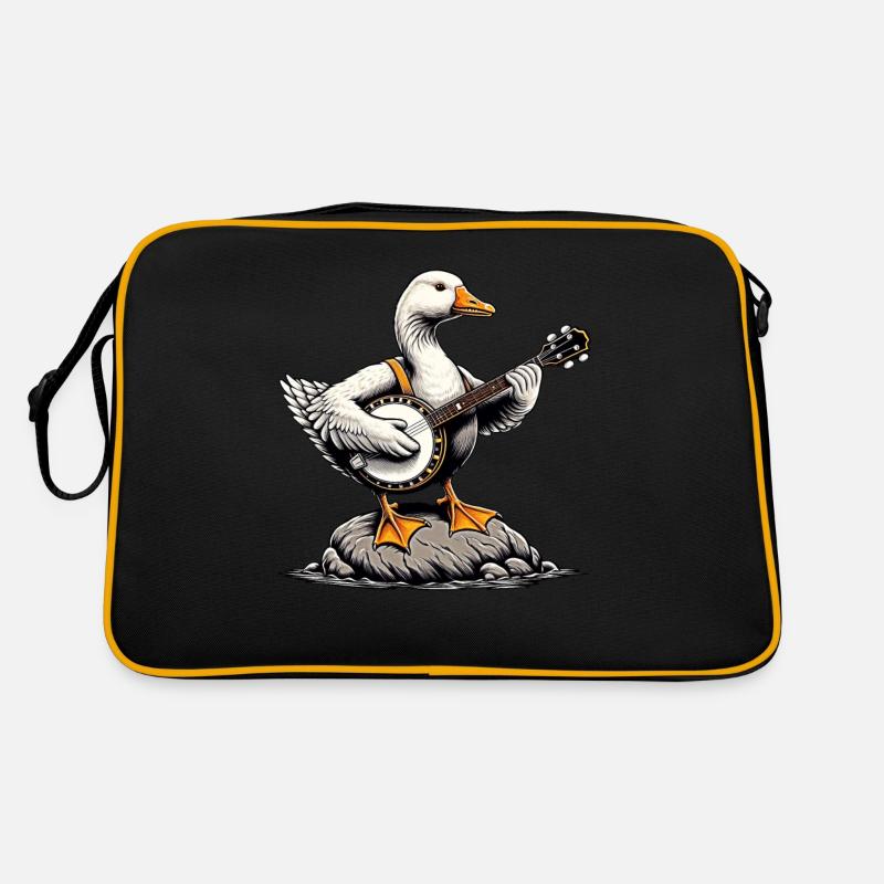 Goose Geese Duck Bluegrass Banjo Player Retro Bag