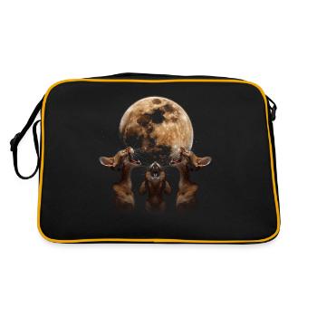 Chat Abyssin Lune Hurlante - Sac Retro - noir/or - Dos