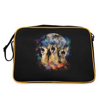 Chat Abyssin Lune Hurlante - Sac Retro - noir/or - Dos