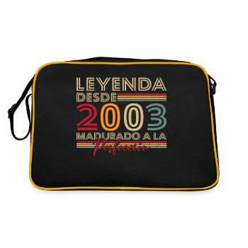 Legende seit 2003 Geburtstagsgeschenk - Retro Tasche - Schwarz/Gold - Hinten
