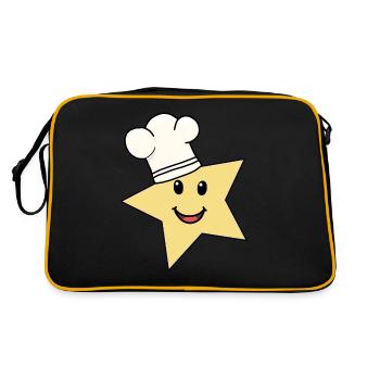 Star Chef Cooks Cook Cooking - Retro Bag - black/gold - Back
