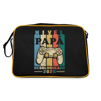 Dad 2025 Internship Funny Future Dad - Retro Bag - black/gold - Back
