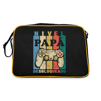 Dad Trainee Funny Future Dad Ad Em - Retro Bag - black/gold - Back