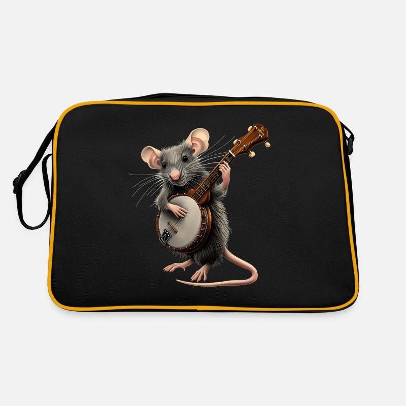 Rat Mouse Bluegrass Banjo Player Retro Bag