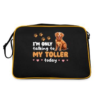 Je ne parle qu’à mon Toller aujourd’hui - Sac Retro - noir/or - Dos