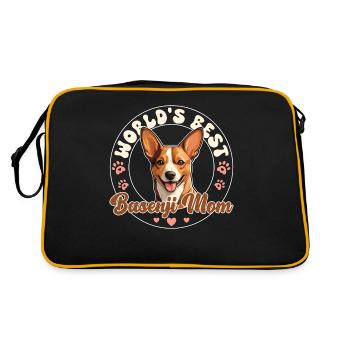 Basenji Groovy Basenji Maman - Sac Retro - noir/or - Dos