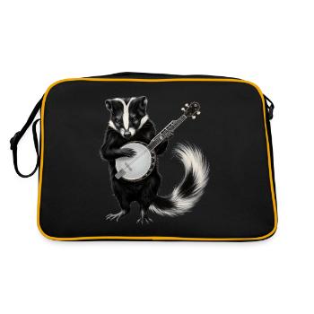 Skunk Bluegrass Banjo Player - Retro Bag - black/gold - Back