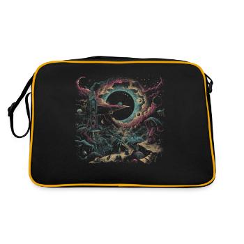 Weirdcore Aesthetic Nightmare Dreamcore - Retro Bag - black/gold - Back