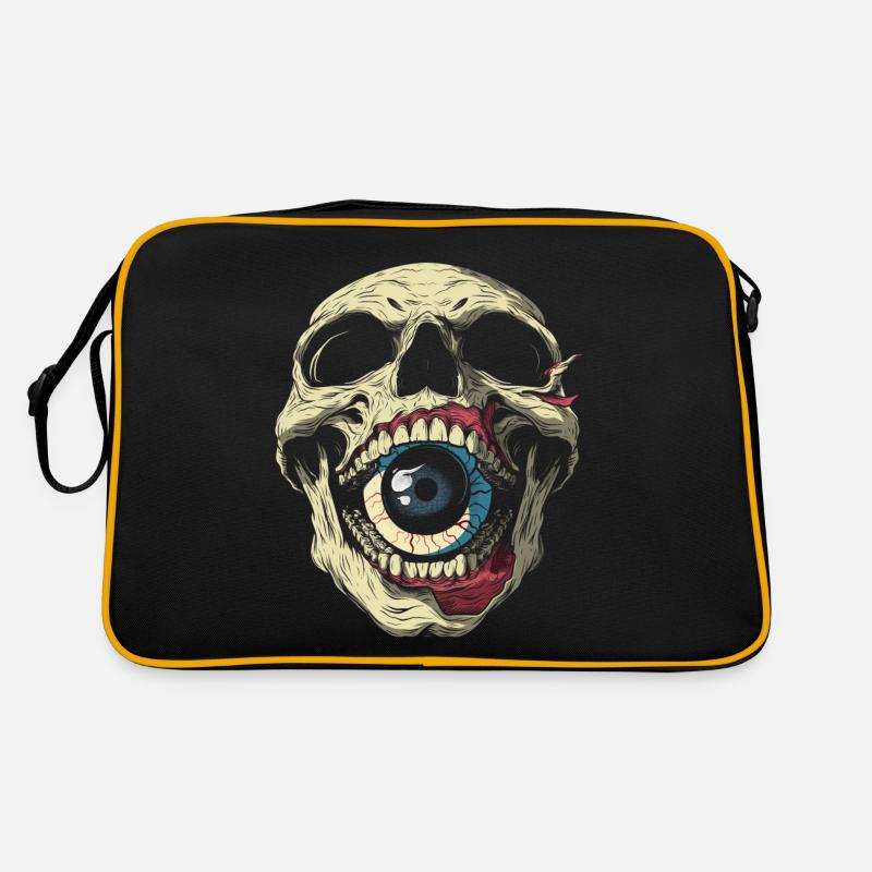 Weirdcore Ästhetisch Totenkopf Augapfel Gruselig S Retro Tasche