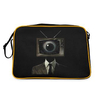 Weirdcore Aesthetics TV Man Eyeball Grunge Strands - Retro Bag - black/gold - Back