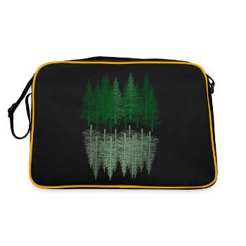 Forêt de sapins Randonnée pédestre Épicéa Forêt de conifères Nature - Sac Retro - noir/or - Dos