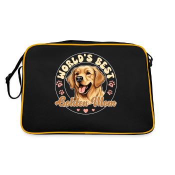 Golden Retriver Groovy Golden Mom - Retro Bag - black/gold - Back