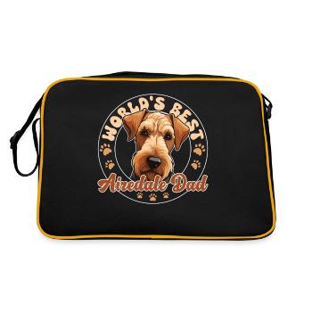 Airedale Terrier Chien Airedale Dad - Sac Retro - noir/or - Dos