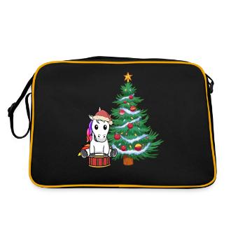 Licorne Licornes Noël Noël Arbre Noël Père Noël - Sac Retro - noir/or - Dos