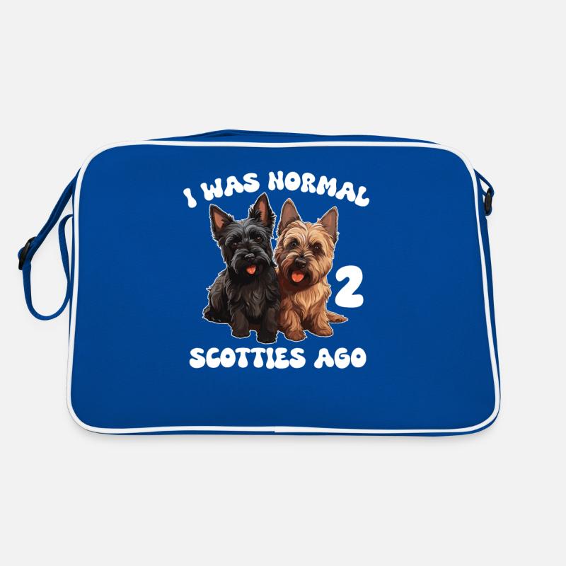 Scottish Terrier ich war normal vor 2 Scotties Retro Tasche