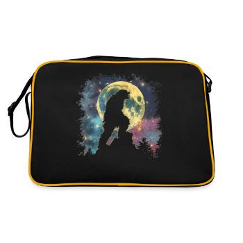 Bigfoot Sasquatch Yeti Lune Hurlante - Sac Retro - noir/or - Dos