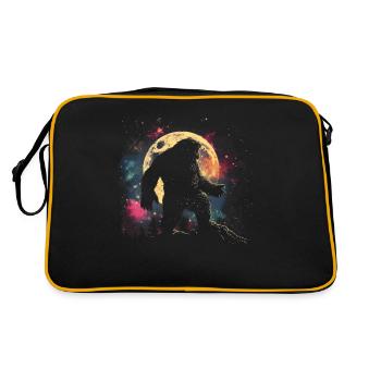 Bigfoot Sasquatch Yeti Lune Hurlante - Sac Retro - noir/or - Dos